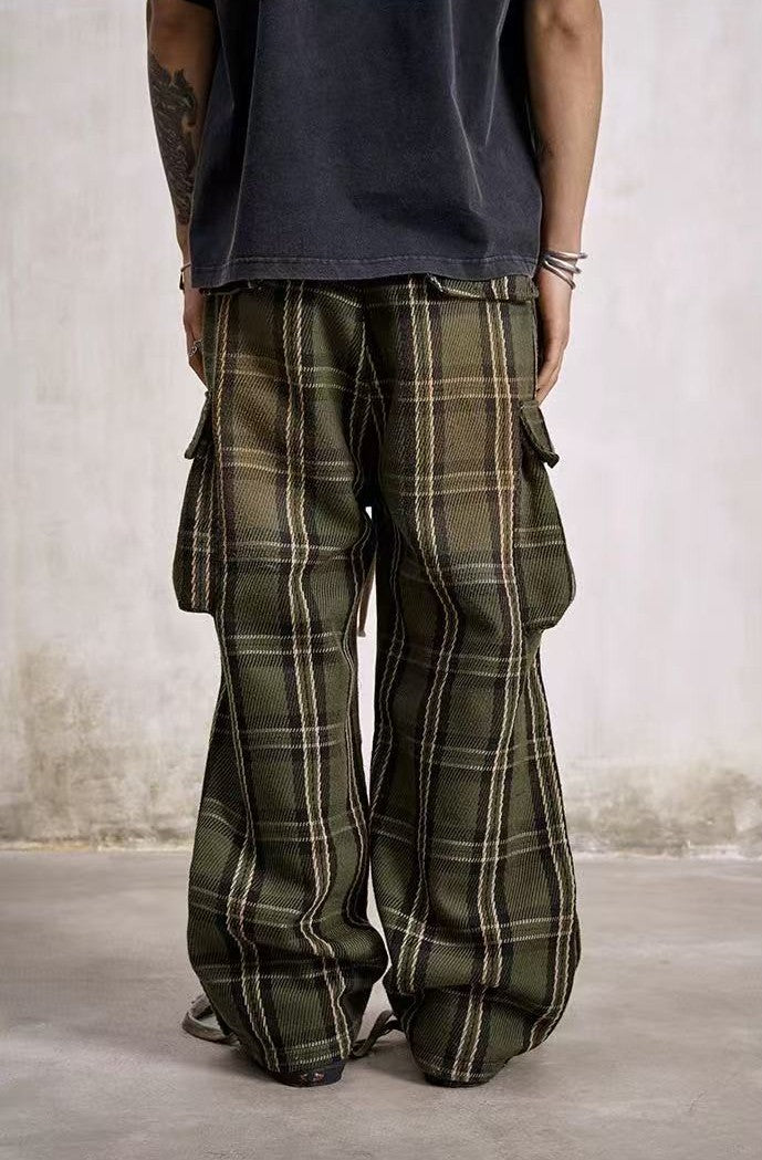 REMEDY Plaid Cargo Trousers