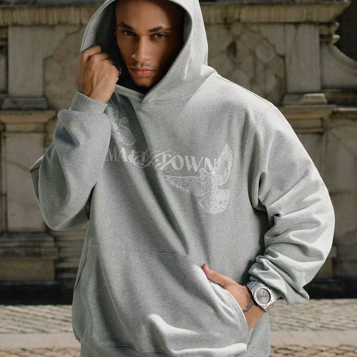STK Vintage Lace and Peace Dove Design Hoodie