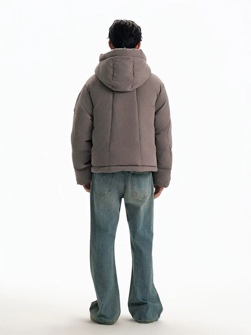 BIPOLAR Textured Suede Embroidered Thickened Ski Jacket