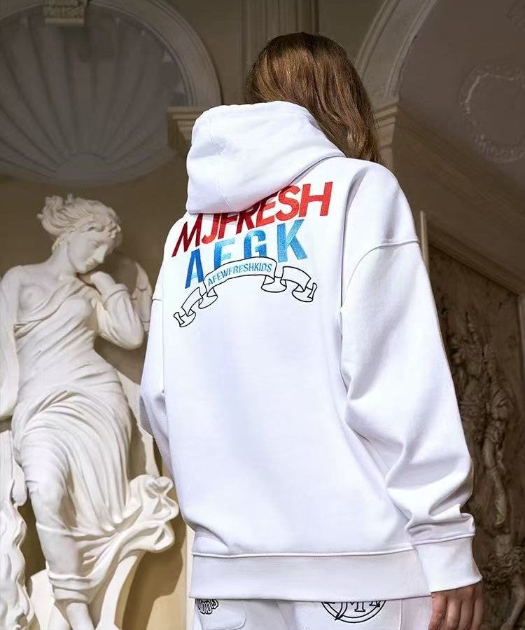 AFGKxMJFRESH Basic Embroidered Hoodie