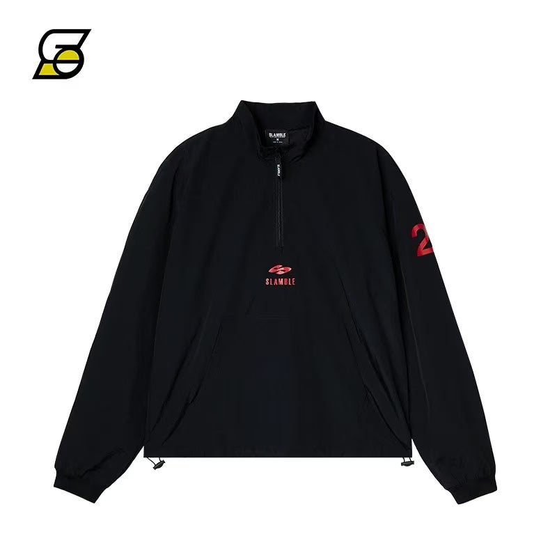 SLAMBLE Lightweight Woven Half-zip Casual Sport Jacket