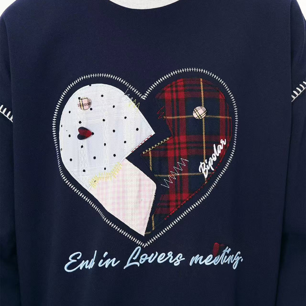 BIPOLAR Love Patch Crew Neck Sweatshirt