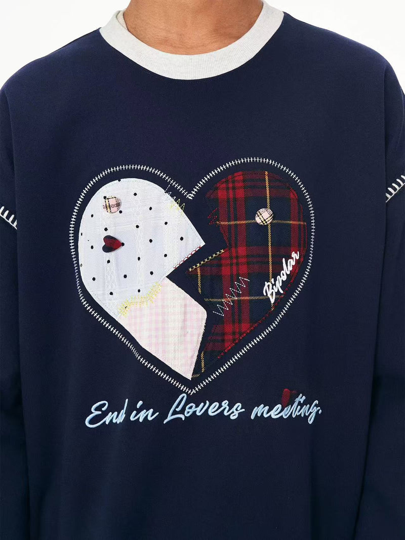 BIPOLAR Love Patch Crew Neck Sweatshirt