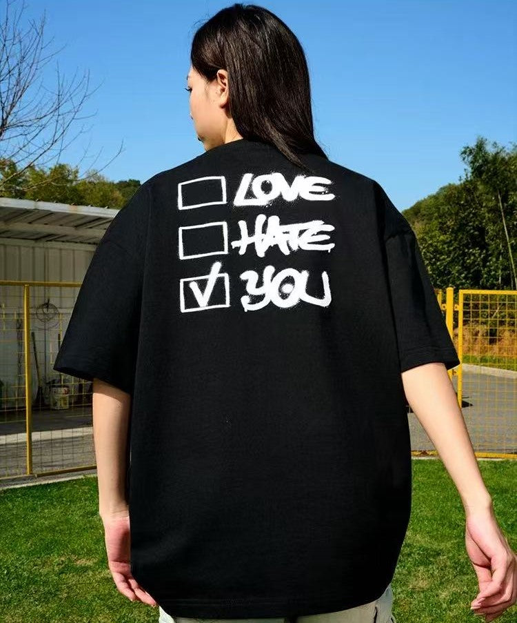 AFGK Love Hate Multiple Choice Short-Sleeve T-Shirt