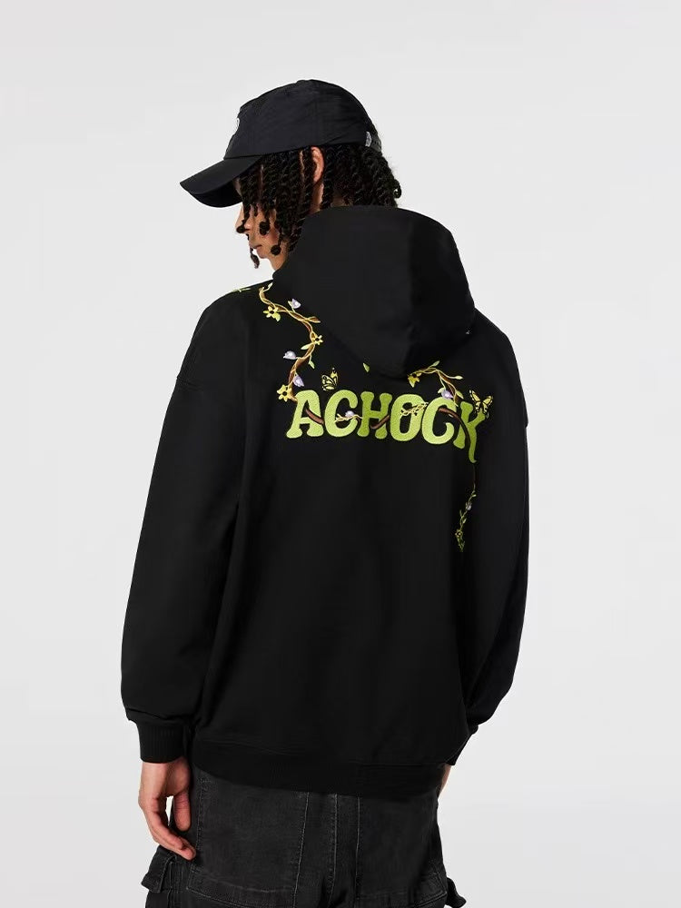 ACHOCK Little devil Embroidered Hoodie