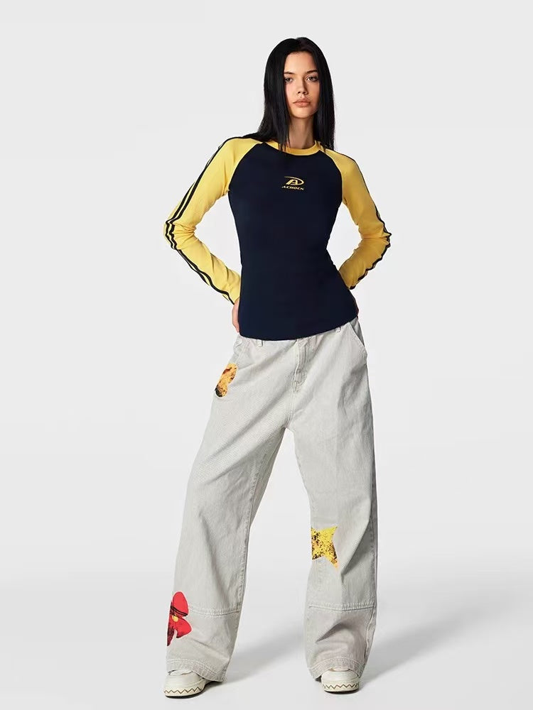 ACHOCK Retro Maple Leaf Jeans