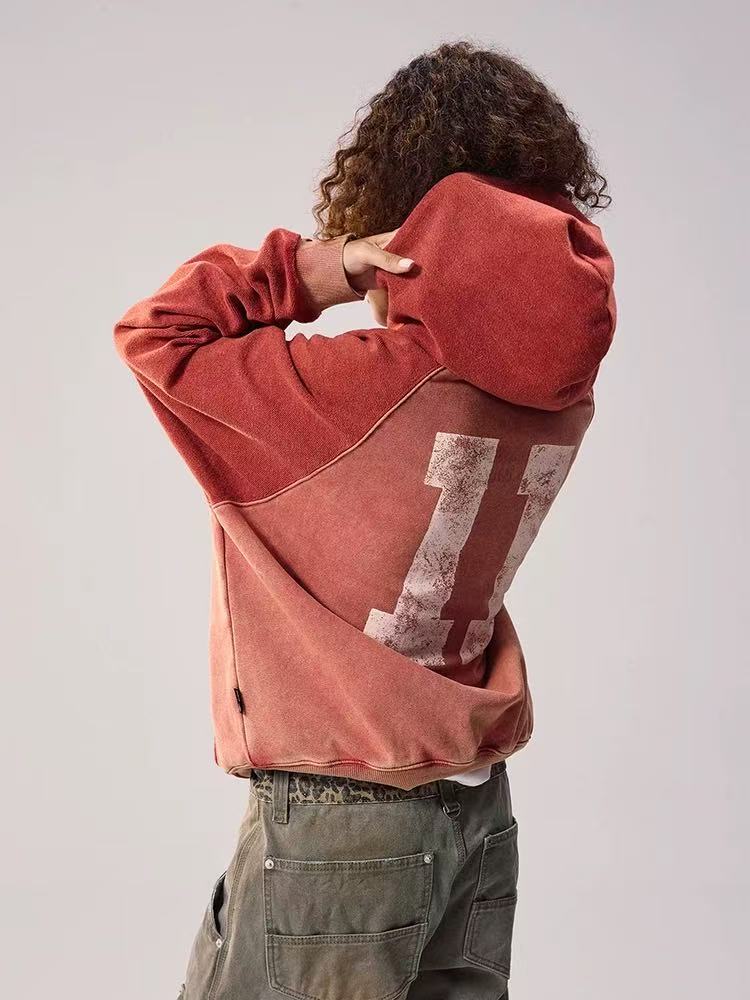REMEDY Washed Patchwork Hoodie