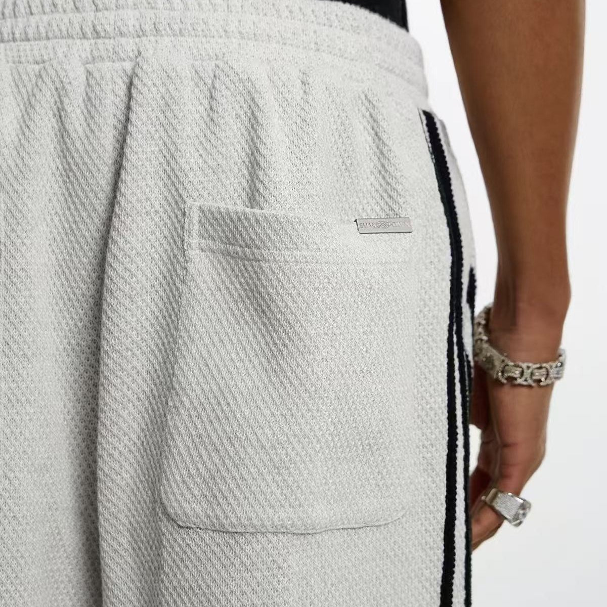 STK Vintage Textured Webbing Casual Shorts