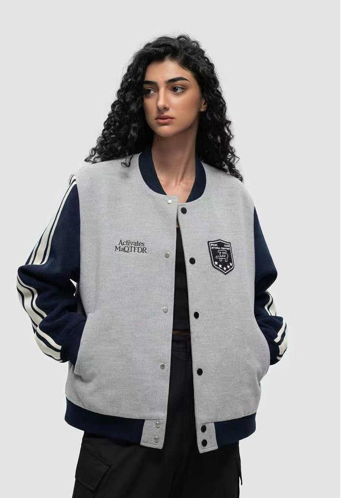 FDR Chapter Striped Baseball Jacket