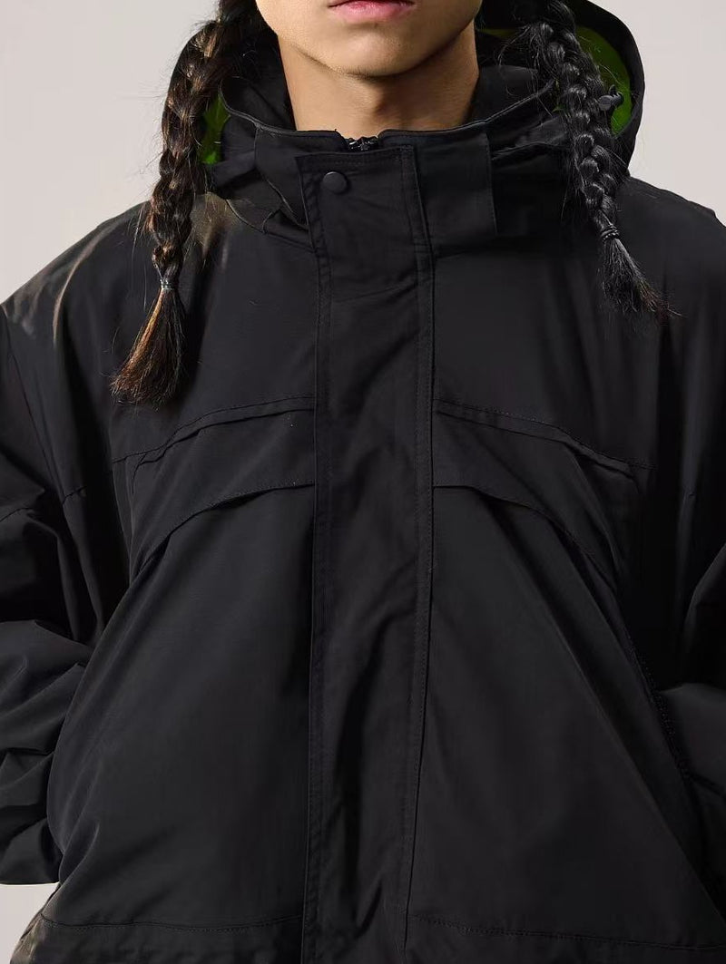 REMEDY Logo Print Backpacking Trench Coat