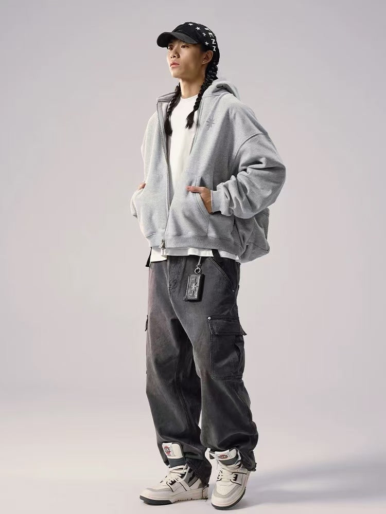 REMEDY Logo Print Hooded Backpack Sweatshirt