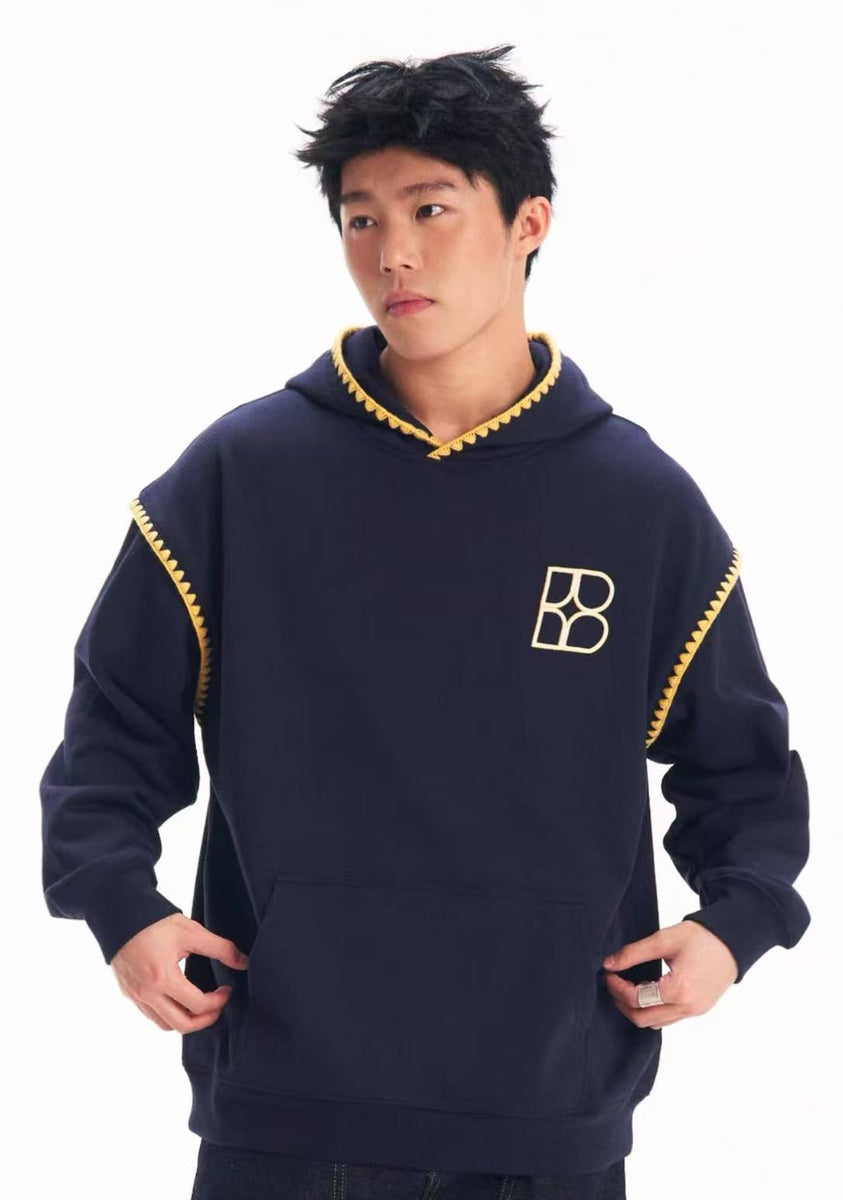 BIPOLAR Three-dimensional Shell Embroidered Hoodie
