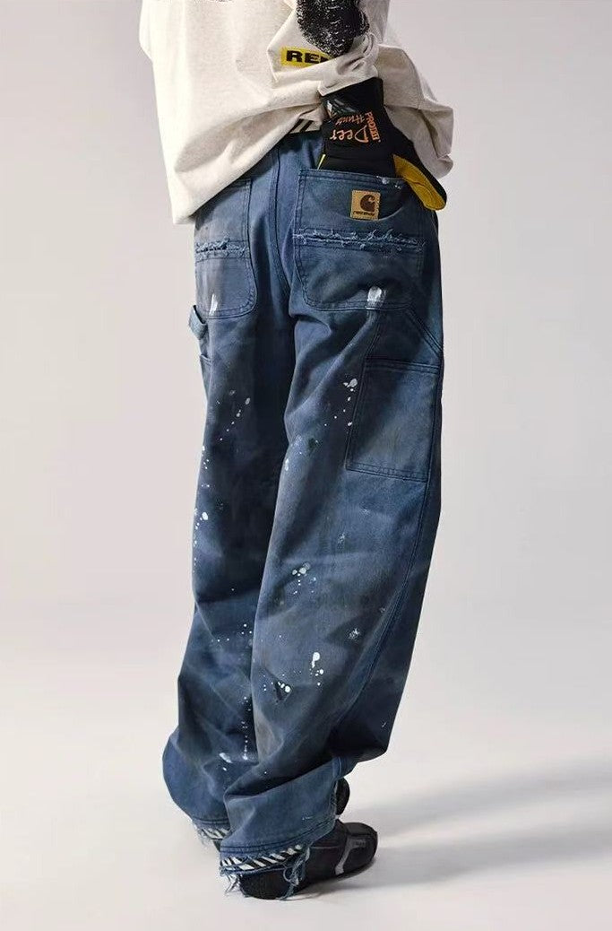 REMEDY Retro Splash Ink Straight-leg Cargo Pants