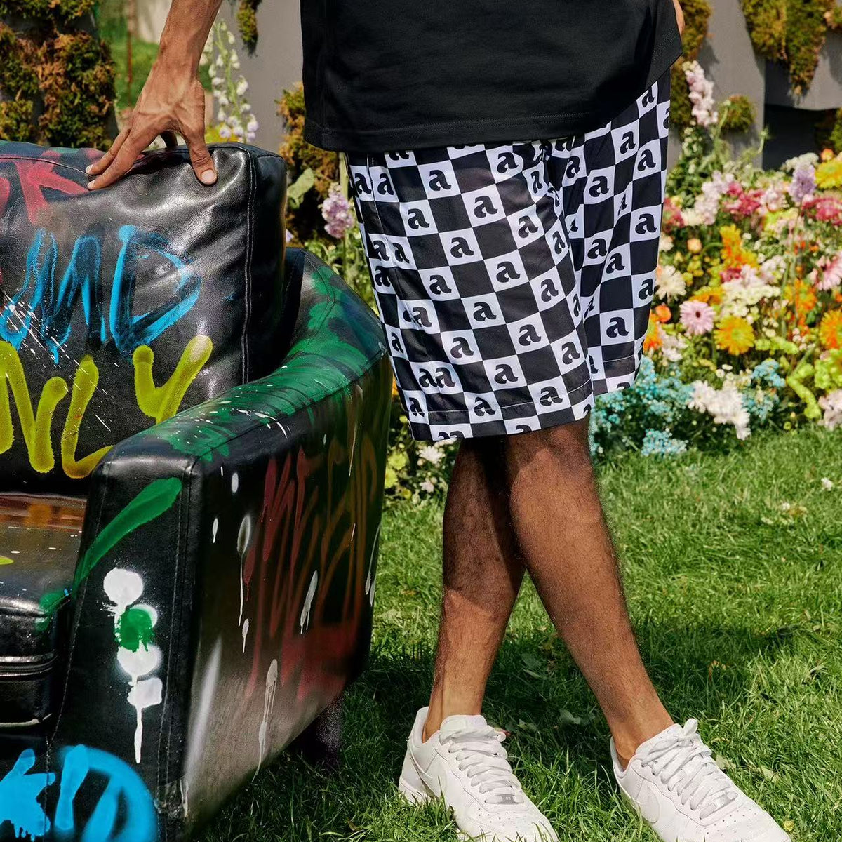 AFGK Loose Checkerboard Shorts