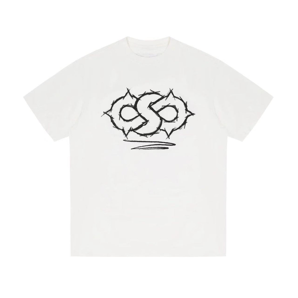 BIPOLAR Hand-painted Cosmic Weather LOGO Short-sleeved T-shirt