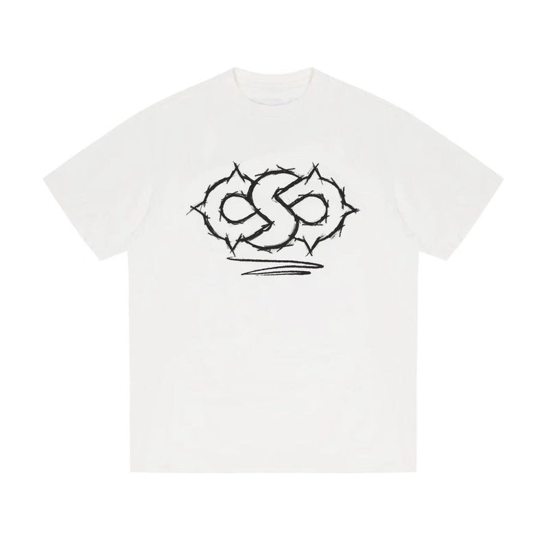 BIPOLAR Hand-painted Cosmic Weather LOGO Short-sleeved T-shirt