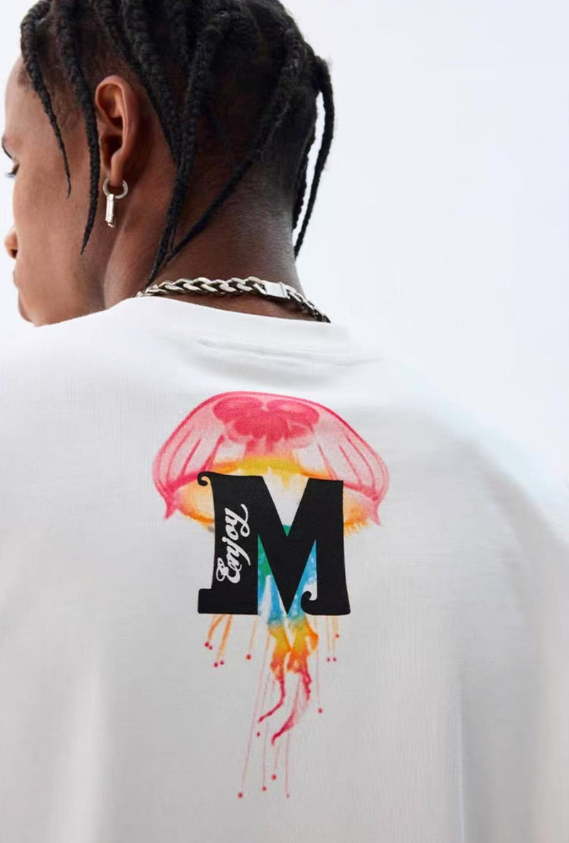 MEDM Gradient Jellyfish Short-sleeved T-shirt