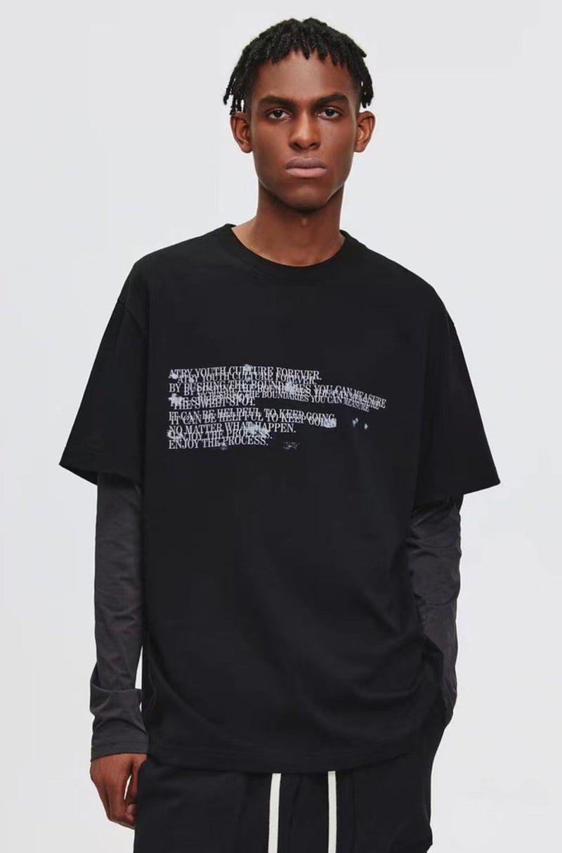 ATRY Phantom Overlapping Letters T-Shirt