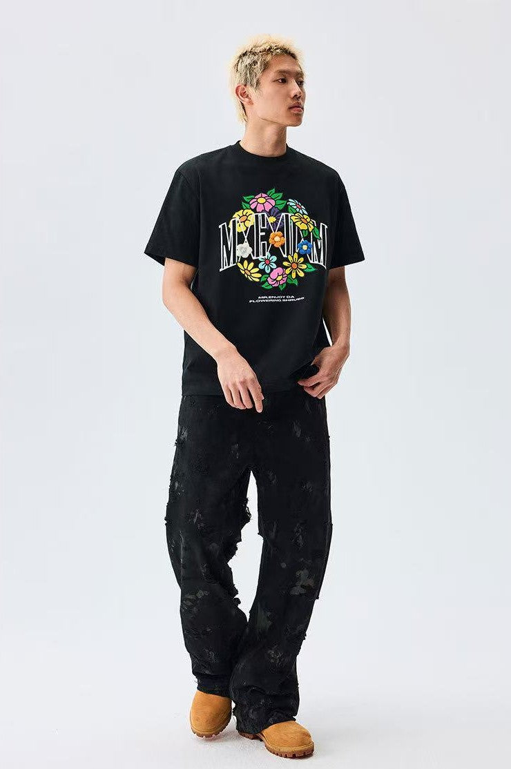 MEDM Hydrangea Design Short-sleeved T-shirt