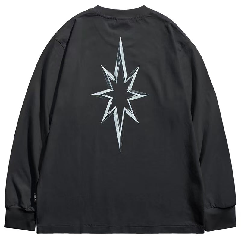 REMEDY Octagram Star Print Long-sleeve Tee