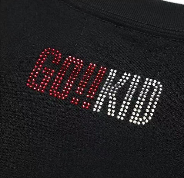 AFGK "GoodKids" Hot Diamond Printed Short-sleeved T-shirt