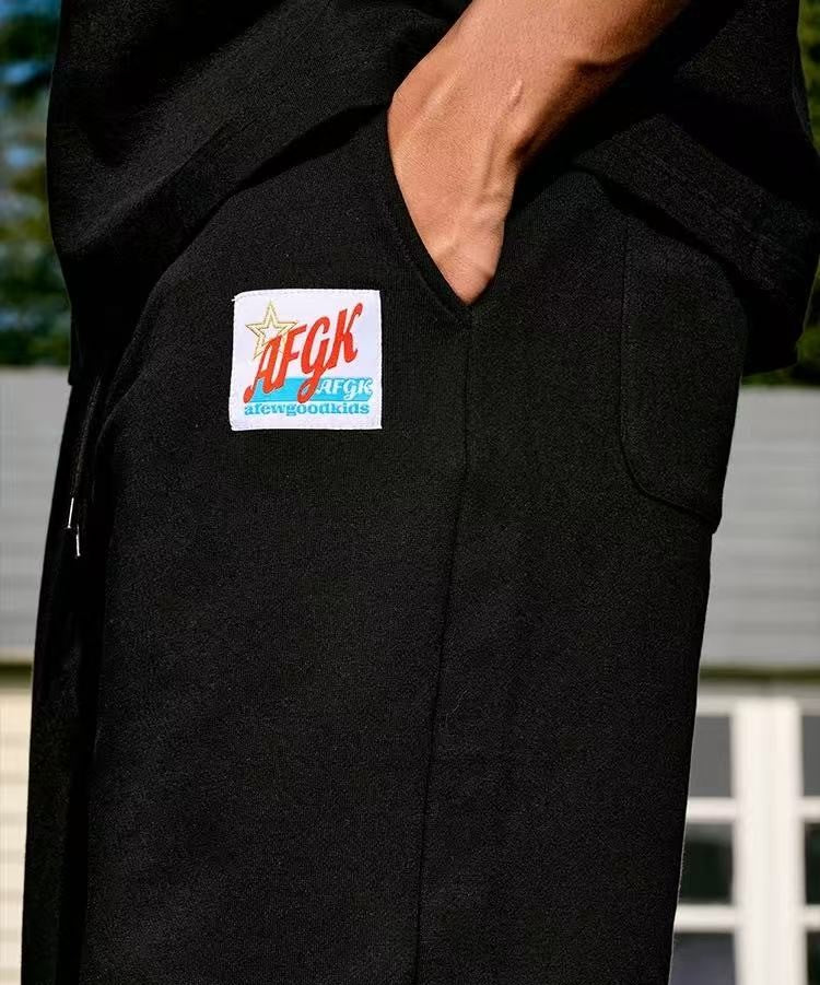 AFGK Double Row Letter Print Casual Sweatpants