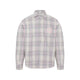 BIPOLAR Fleece patchwork Brushed Contrast plaid Tops