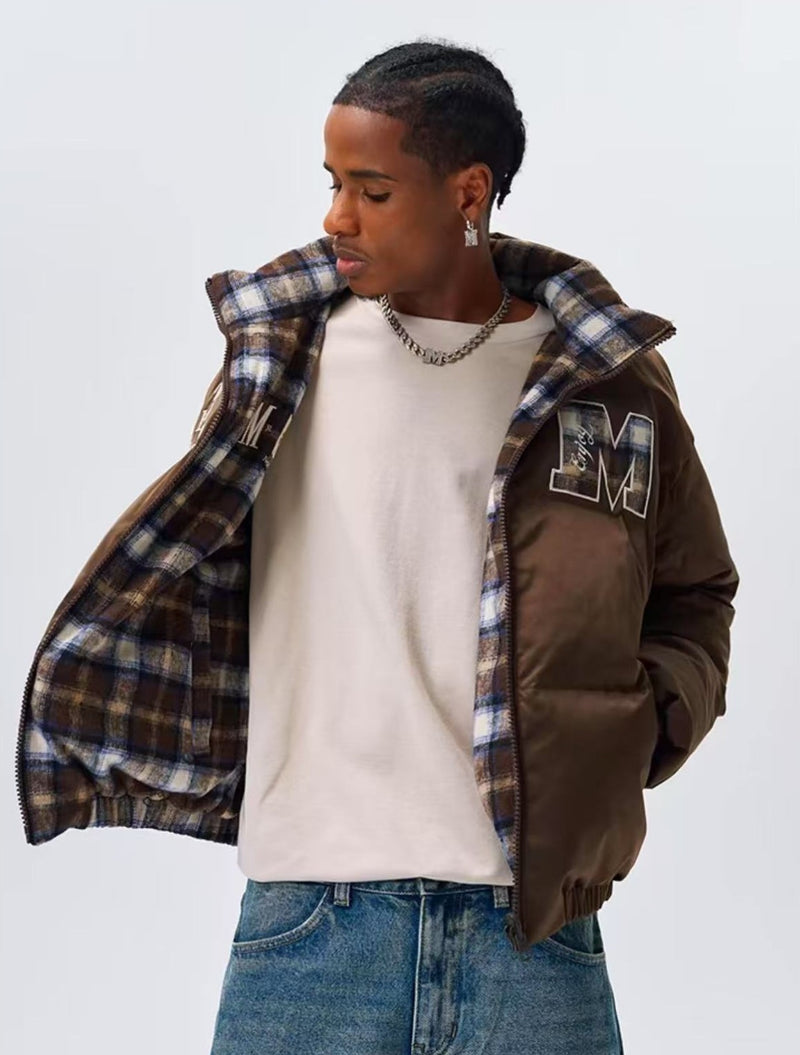 MEDM Plaid Double Sided Down Jacket