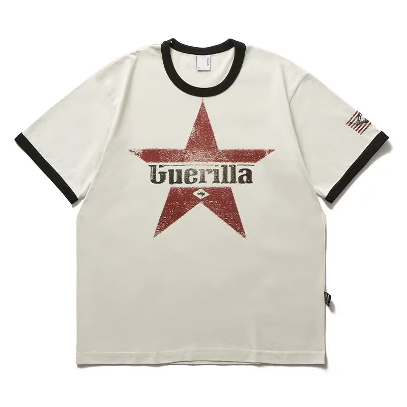 REMEDY Contrast Ribbed Short-sleeved T-shirt