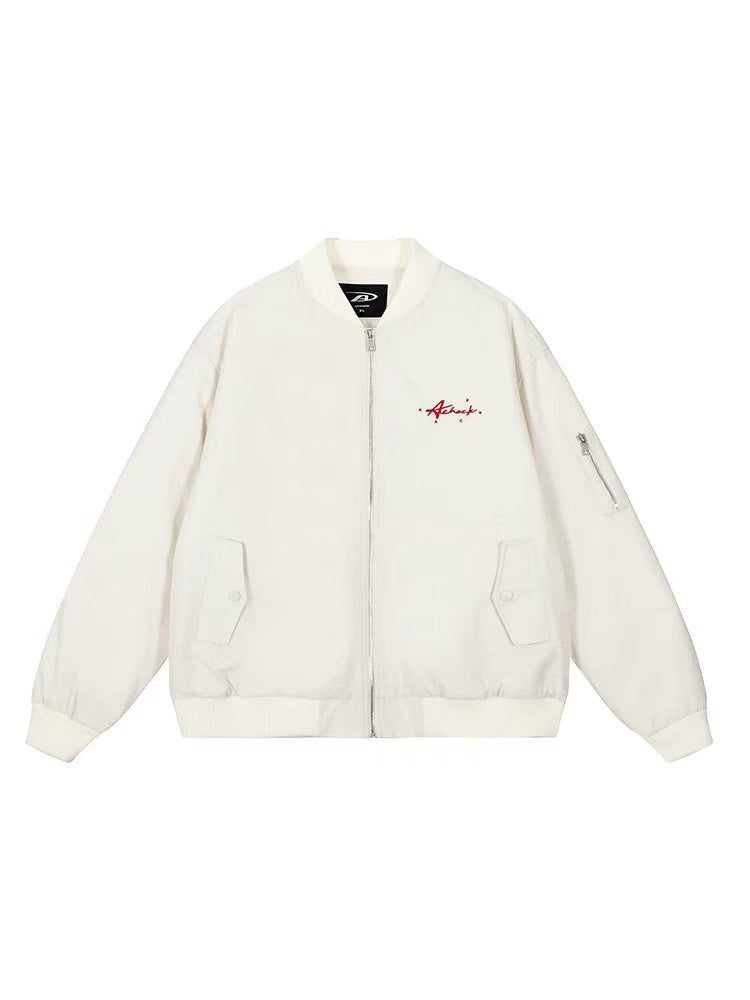 ACHOCK Logo Embroidered Baseball Jacket
