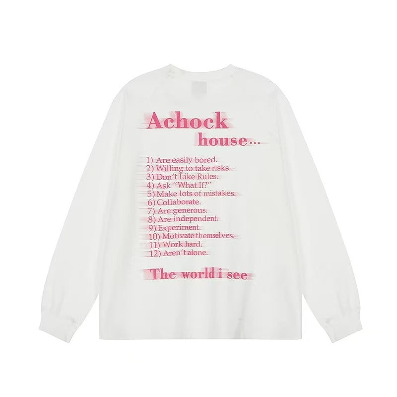 ACHOCK Phantom Logo Print Long-sleeve Tee