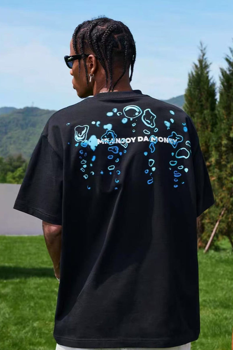 MEDM Boiling Bubbles Embroidered Short-sleeved T-shirt