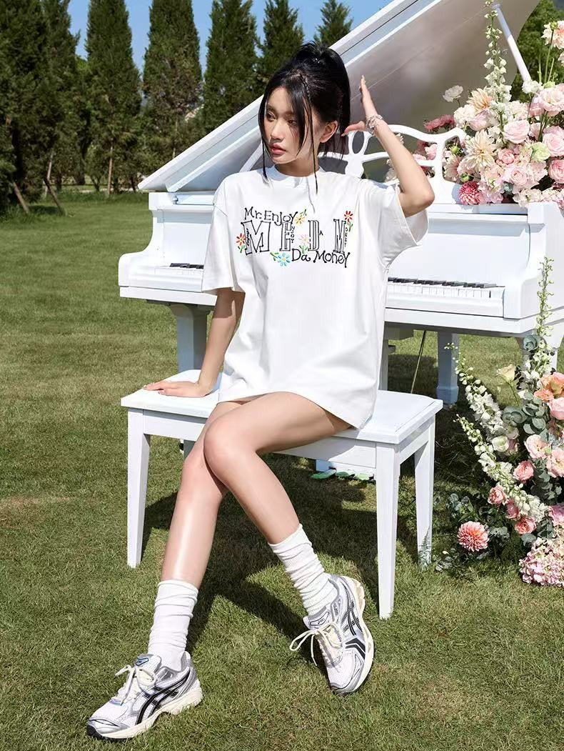 MEDM Scattered Flower Short-sleeved T-shirt