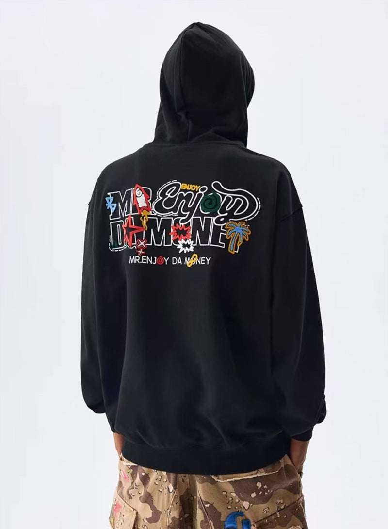 MEDM Big M Plush Wire Frame Padded Zipper Hoodie