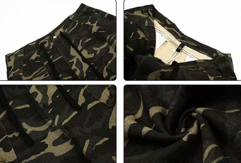 ACHOCK Camouflage Straight Casual Pants