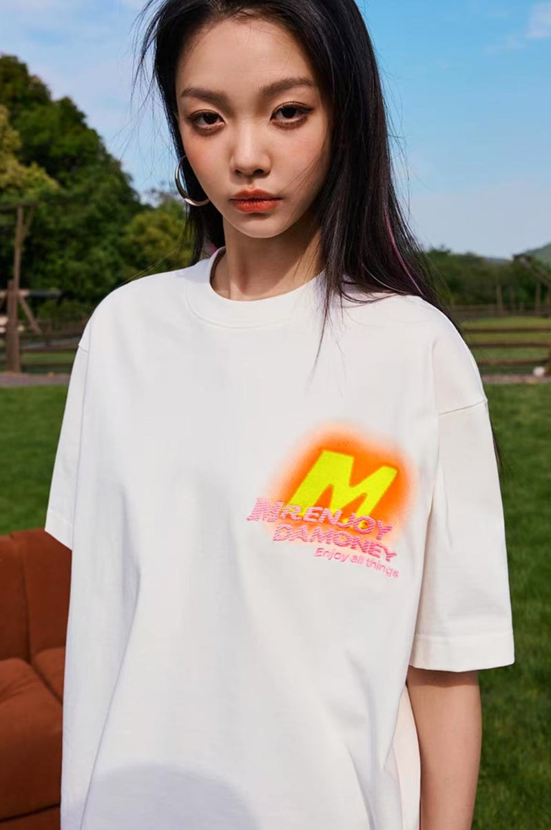 MEDM Circular Font Short Sleeve T-Shirt