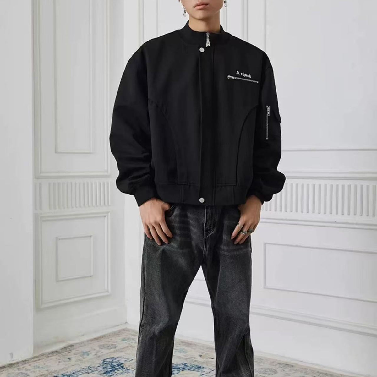 ACHOCK High Street Zippered Logo Jacket