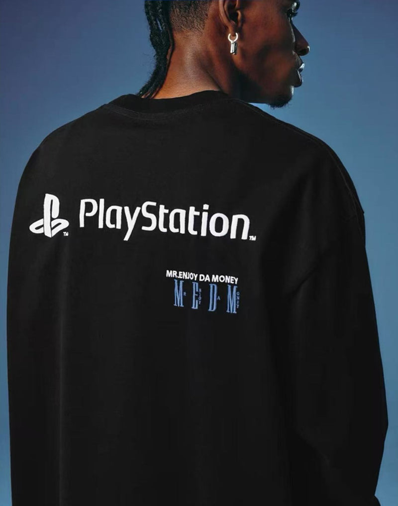 MEDMxPlayStation Basic M logo long-sleeved T-shirt