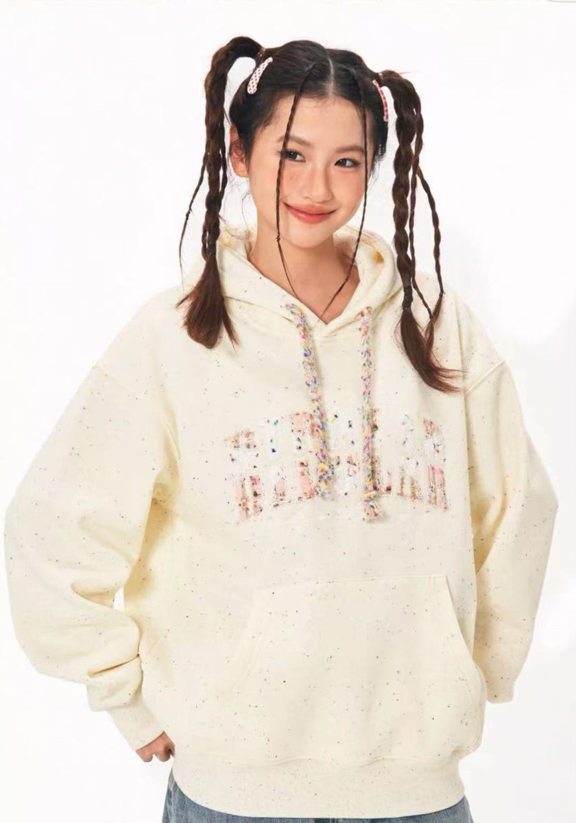 BIPOLAR Patch Colored Dot Hoodie