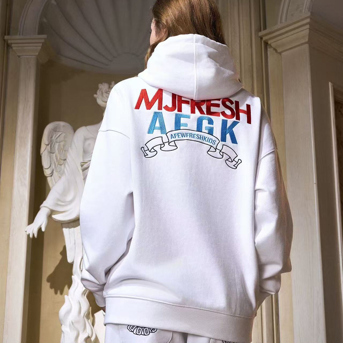 AFGKxMJFRESH Basic Embroidered Hoodie