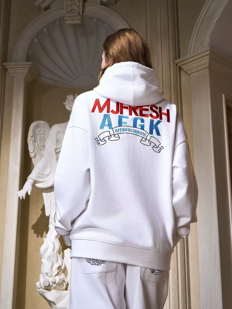 AFGKxMJFRESH Basic Embroidered Hoodie