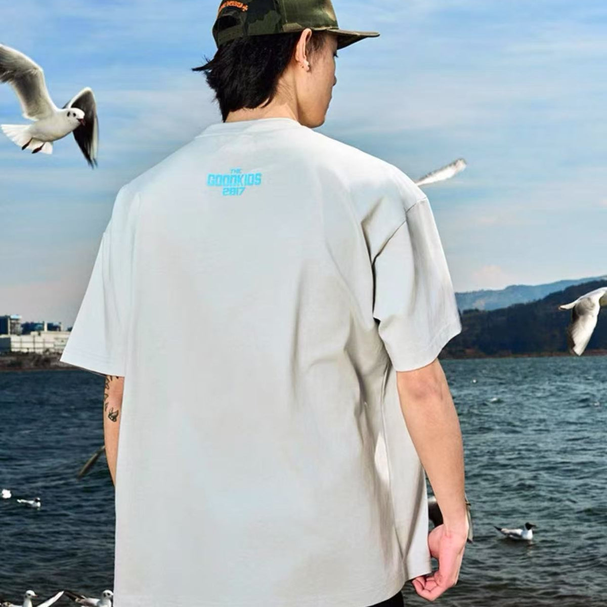 AFGK  Shattered Embroidery Short Sleeve T-Shirt