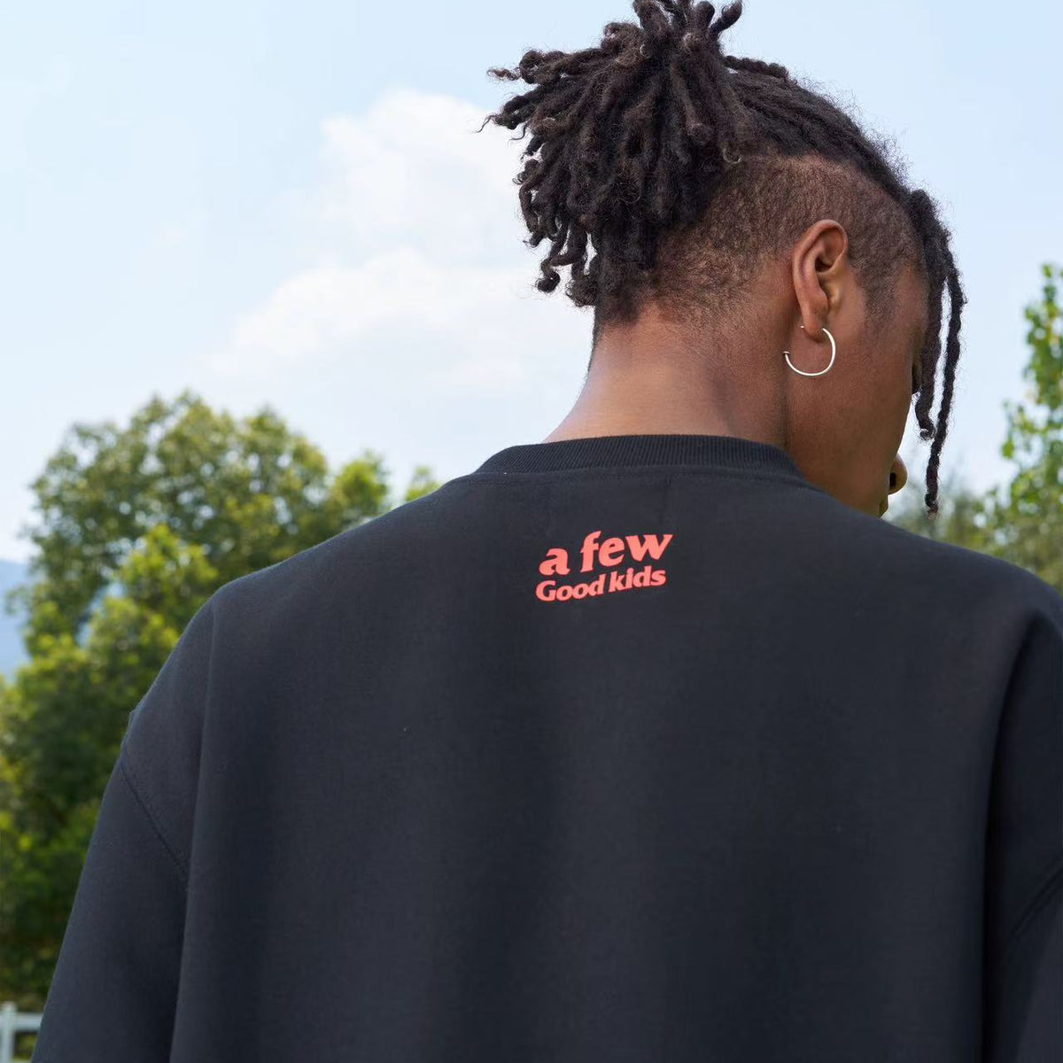 AFGK Flowers and Love Letters Thin Velvet Crew Neck Sweatshirt
