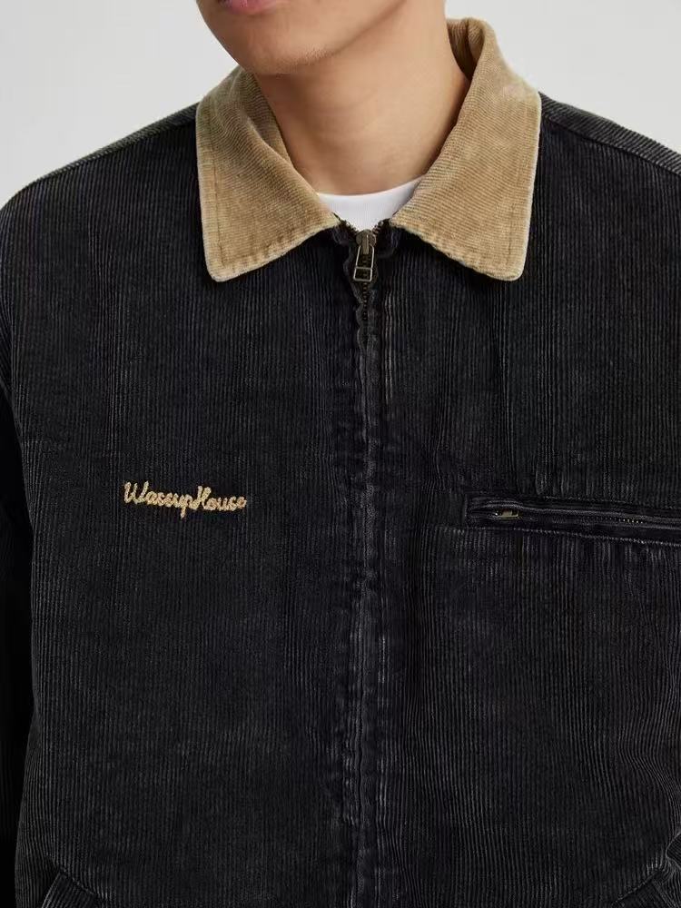 WASSUP Washed Corduroy Quilted Work Jacket