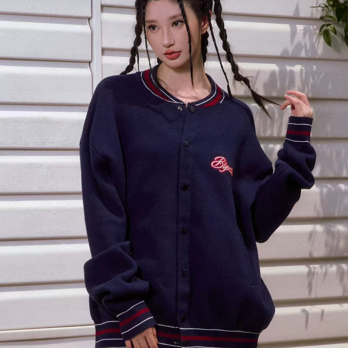 BIPOLAR Mera Outfit Baseball Jersey Sweater