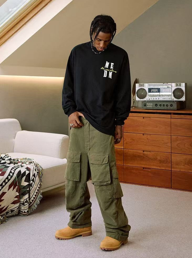 MEDM Colorful Fun Font Long-sleeve T-shirt