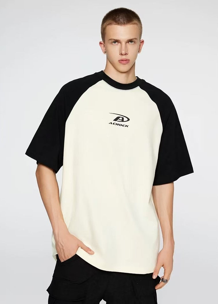 ACHOCK Simple Basic Logo Printed T-shirt