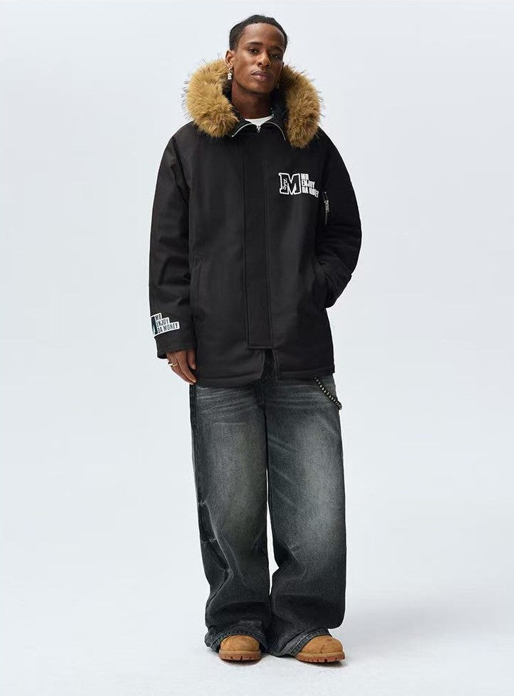 MEDM Fur Collar Long Down Parka