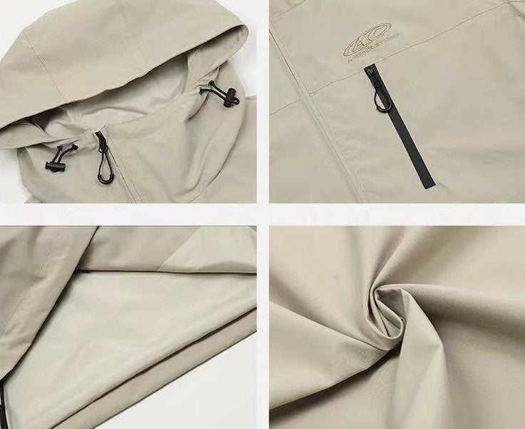 ACHOCK Logo Print Vintage Hiking Jacket