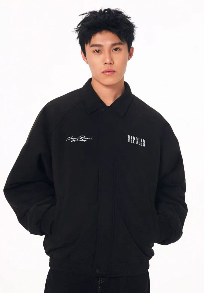 BIPOLAR Embroidered Suede Down Jacket